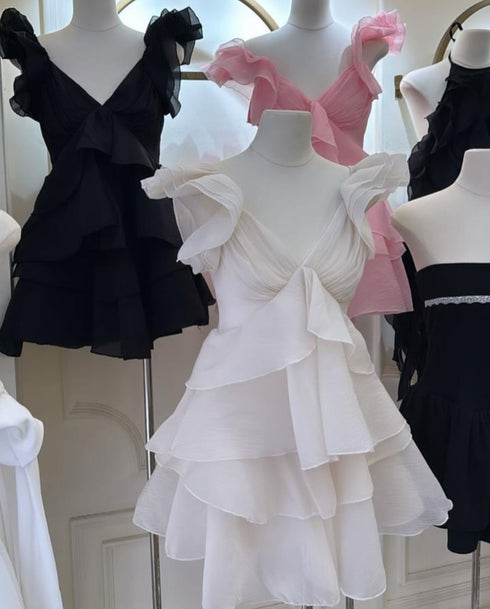 Mini Ruffle Layered Dresses